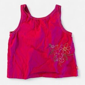 Vintage McDonalds McKids Pink embroidered floral tank top